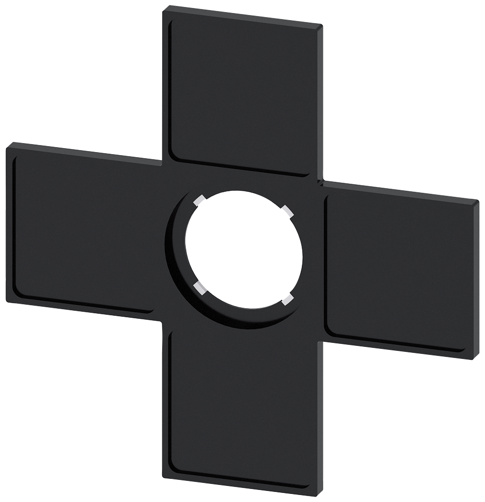 3SU1900-0AM10-0AA0 Portaplaquita para manipulador, negro, para tamaño de plaquita 27 × 27 mm
