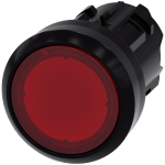 3SU1001-0AB20-0AA0 Pulsador rasante luminoso ROJO pvc redondo 22mm