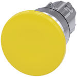 3SU1050-1BD30-0AA0 Pulsador de seta, 22 mm, redondo, metal, brillante, amarillo, 40 mm