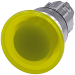 3SU1051-1BD30-0AA0 Pulsador de seta, iluminado, 22 mm, redondo, metal, brillante, amarillo, 40 mm