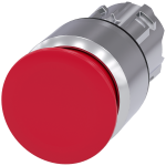 3SU1050-1AA20-0AA0 Pulsador de seta, 22 mm, redondo, metal, brillante, rojo, 30 mm