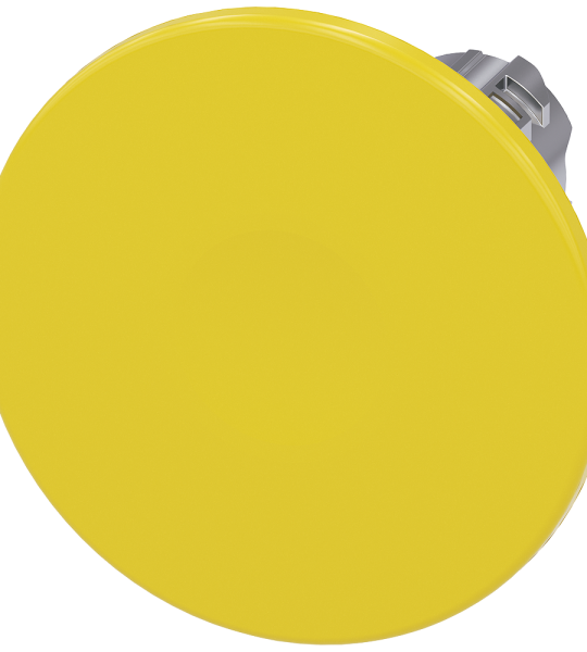 3SU1050-1CD30-0AA0 Pulsador de seta, 22 mm, redondo, metal, brillante, amarillo, 60 mm