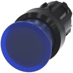 3SU1001-1AD50-0AA0 Pulsador de seta, iluminado, 22 mm, redondo, plástico, azul, 30 mm