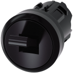 3SU1000-3EC10-0AA0 Interruptor basculante, 22 mm, redondo, plástico, negro, 2 posiciones O&lt;I