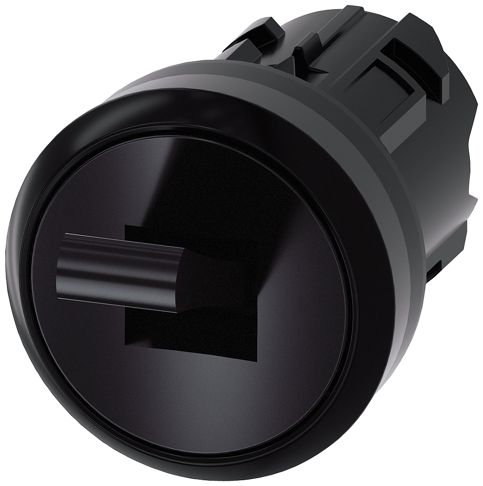3SU1000-3EC10-0AA0 Interruptor basculante, 22 mm, redondo, plástico, negro, 2 posiciones O&lt;I