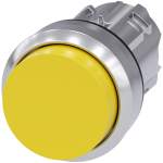3SU1050-0BB30-0AA0 Pulsador, 22 mm, redondo, metálico, brillante, amarillo, botón