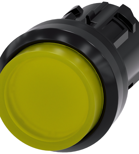 3SU1001-0BB30-0AA0 Pulsador, iluminado, 22 mm, redondo, plástico, amarillo, botón