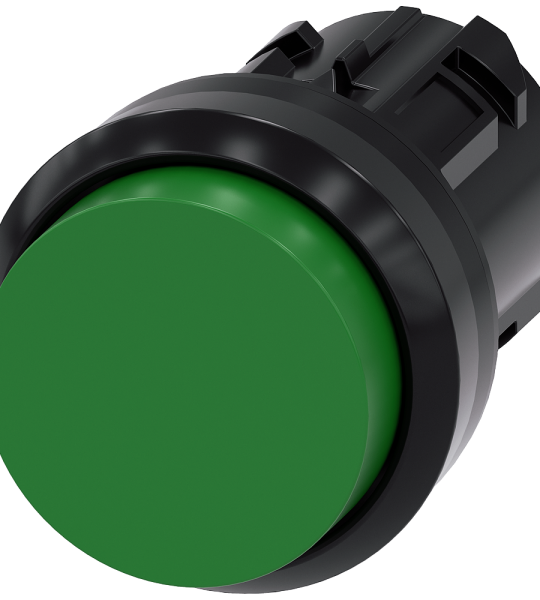 3SU1000-0BB40-0AA0 Pulsador, 22 mm, redondo, plástico, verde, botón