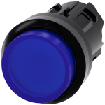 3SU1001-0BB50-0AA0 Pulsador, iluminado, 22 mm, redondo, plástico, azul, botón