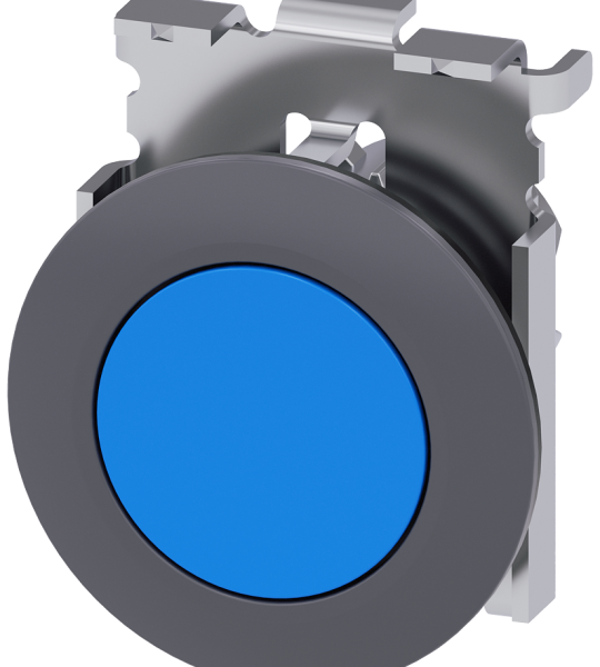 3SU1060-0JB50-0AA0 Pulsador rasante AZUL metal mate ø30mm