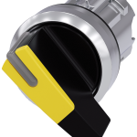 3SU1052-2CF30-0AA0 Selector, iluminable, 22 mm, redondo, metal, brillante, amarillo