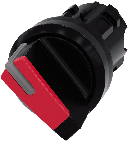 3SU1002-2BC20-0AA0 Selector, iluminable, 22 mm, redondo, plástico, rojo