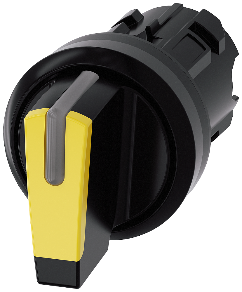 3SU1002-2BM30-0AA0 Selector, iluminable, 22 mm, redondo, plástico, amarillo