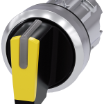 3SU1052-2BM30-0AA0 Selector, iluminable, 22 mm, redondo, metal, brillante, amarillo