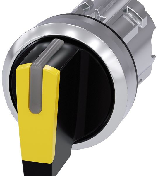 3SU1052-2BM30-0AA0 Selector, iluminable, 22 mm, redondo, metal, brillante, amarillo
