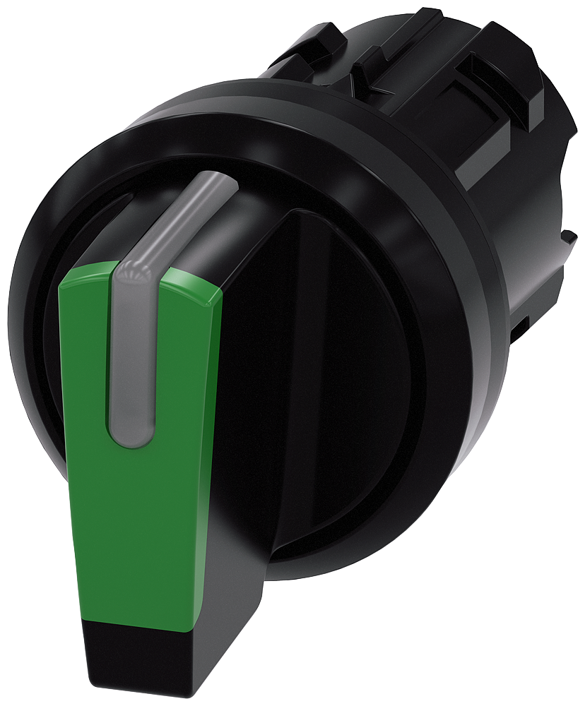 3SU1002-2BL40-0AA0 Selector, iluminable, 22 mm, redondo, plástico, verde