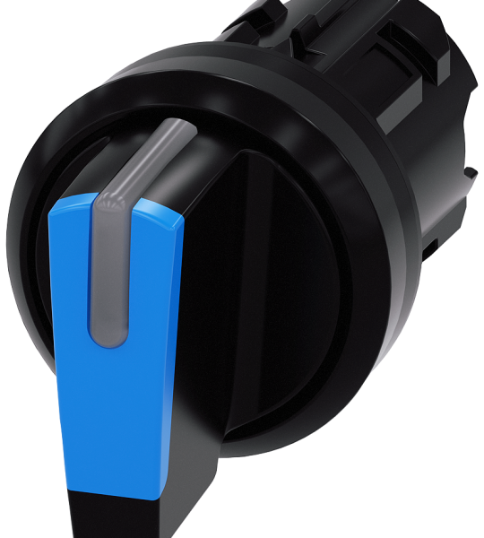3SU1002-2BM50-0AA0 Selector, iluminable, 22 mm, redondo, plástico, azul