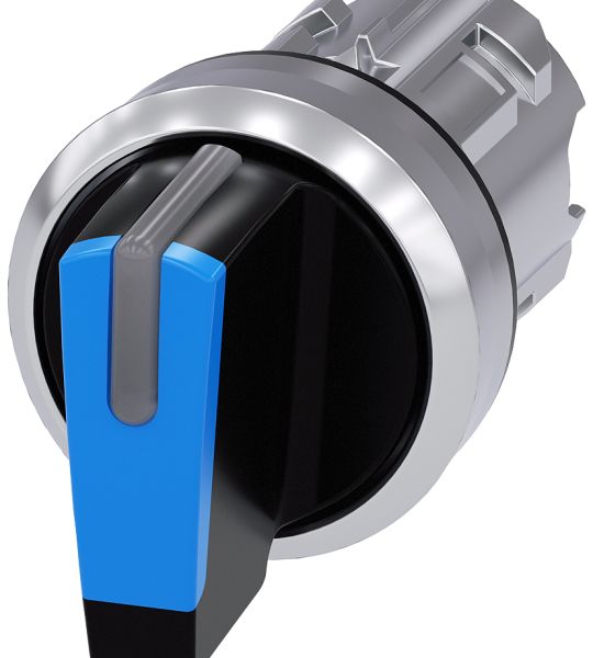 3SU1052-2BM50-0AA0 Selector, iluminable, 22 mm, redondo, metal, brillante, azul