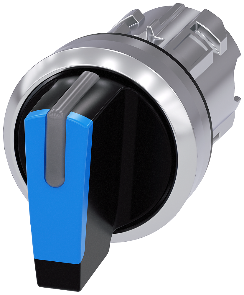 3SU1052-2BM50-0AA0 Selector, iluminable, 22 mm, redondo, metal, brillante, azul
