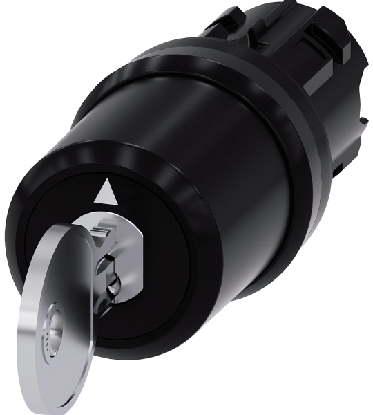 3SU1000-5PP01-0AA0 Interruptor de llave BKS, 22 mm, redondo, plástico, extracción de llave en O