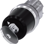 3SU1050-5LC01-0AA0 Interruptor de llave Siemens, 22 mm, redondo, metal, brillante, extracción de ll