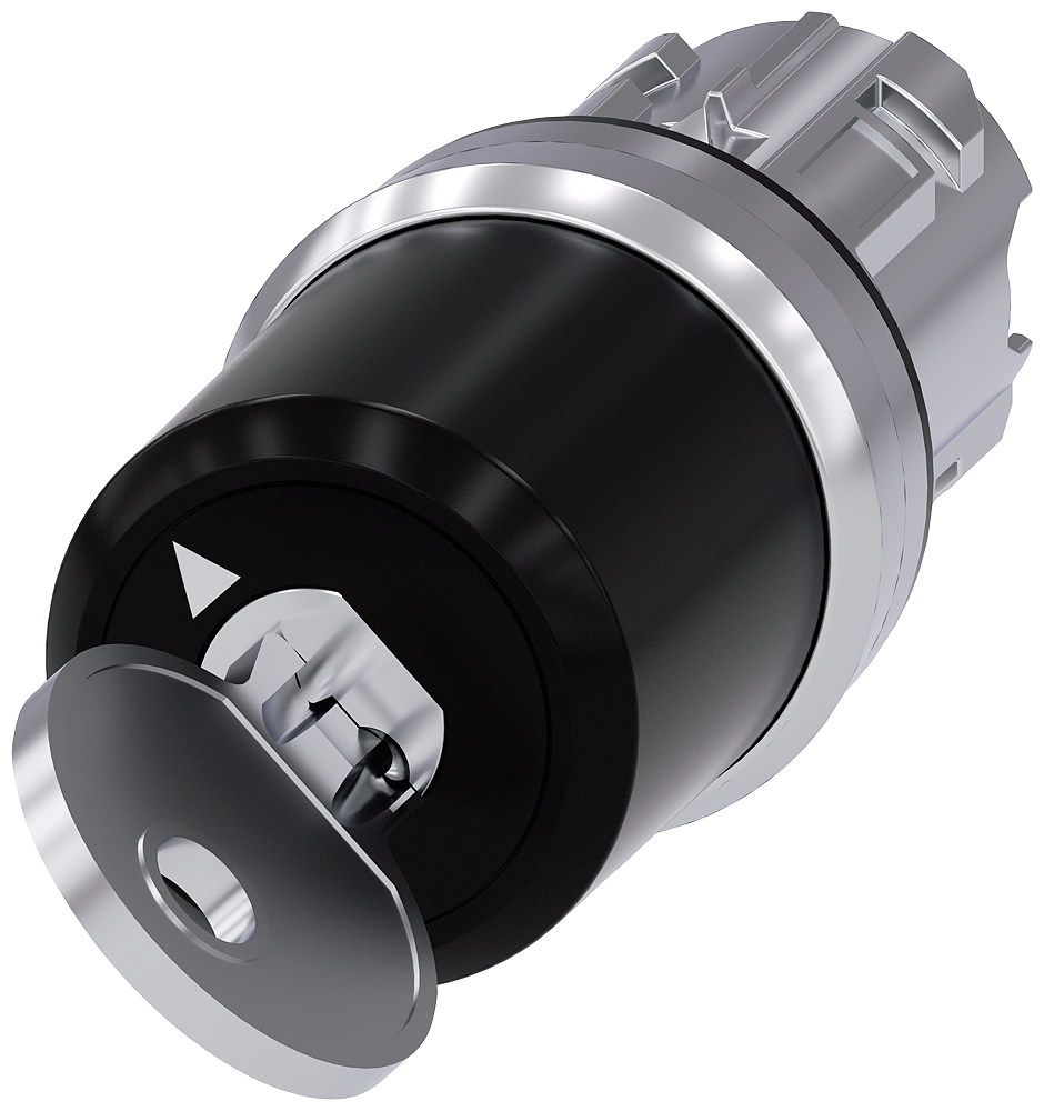 3SU1050-5LC01-0AA0 Interruptor de llave Siemens, 22 mm, redondo, metal, brillante, extracción de ll