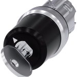 3SU1050-5HF01-0AA0 Interruptor de llave Siemens, 22 mm, redondo, metal, brillante, extracción de ll