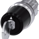 3SU1050-5BL01-0AA0 Interruptor de llave Siemens, 22 mm, redondo, metal, brillante, extracción de ll