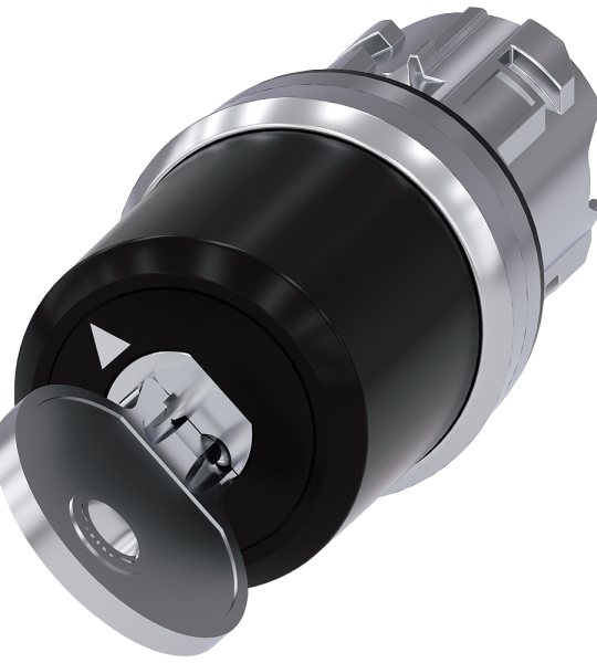 3SU1050-5RF11-0AA0 Interruptor de llave BKS, 22 mm, redondo, metal, brillante, extracción de llave 
