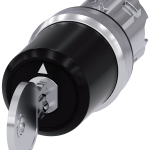 3SU1050-5PL21-0AA0 Interruptor de llave BKS, 22 mm, redondo, metal, brillante, extracción de llave 