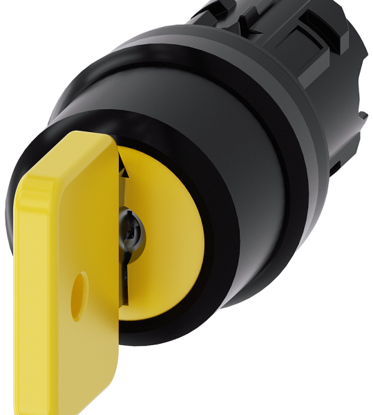 3SU1000-4JL11-0AA0 Interruptor de llave O.M.R., 22 mm, redondo, plástico, amarillo, extracción de l