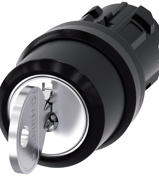 3SU1000-4BN01-0AA0 Interruptor de llave RONIS, 22 mm, redondo, plástico, extracción de llave en O