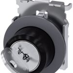 3SU1060-4LF01-0AA0 Interruptor de llave RONIS, 30 mm, redondo, metal, mate, extracción de llave en 