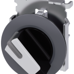 3SU1062-2DF60-0AA0 Selector, iluminable, 30 mm, redondo, metal, mate, blanco
