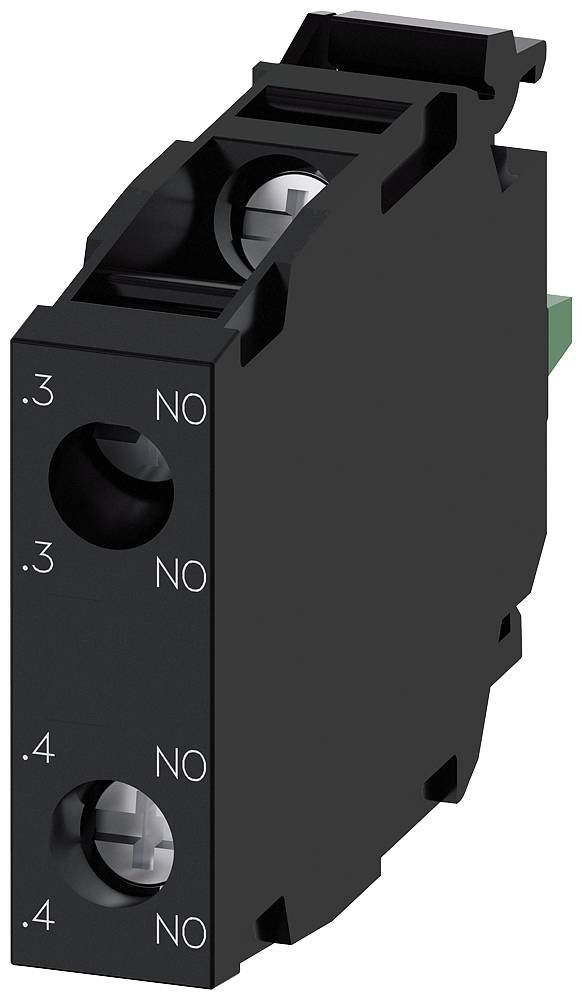 3SU1400-1AA10-1NA0 Módulo de contactos con 2 contactos, 2 NA, contactos dorados, bornes de tornillo
