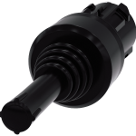 3SU1000-7AC10-0AA0 Manipulador, 22 mm, redondo, plástico, negro, horizontal