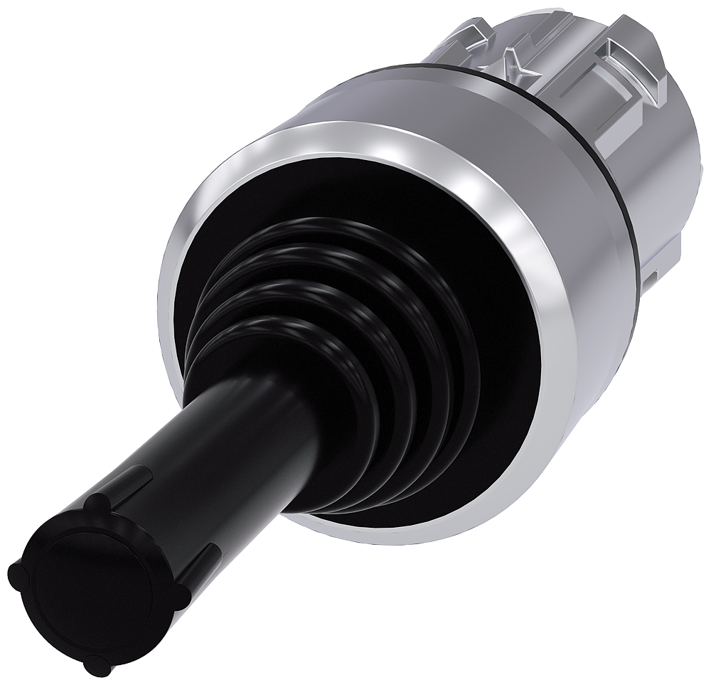 3SU1050-7AE88-0AA0 Manipulador, 22 mm, redondo, metal, brillante, negro, sostenido