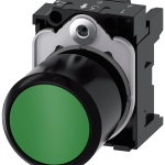 3SU1200-0EB40-0AA0 Pulsador, 22 mm, redondo, plástico, verde, botón