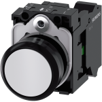 3SU1100-0AB60-3BA0 Pulsador, 22 mm, redondo, plástico, blanco, botón, 1 NA