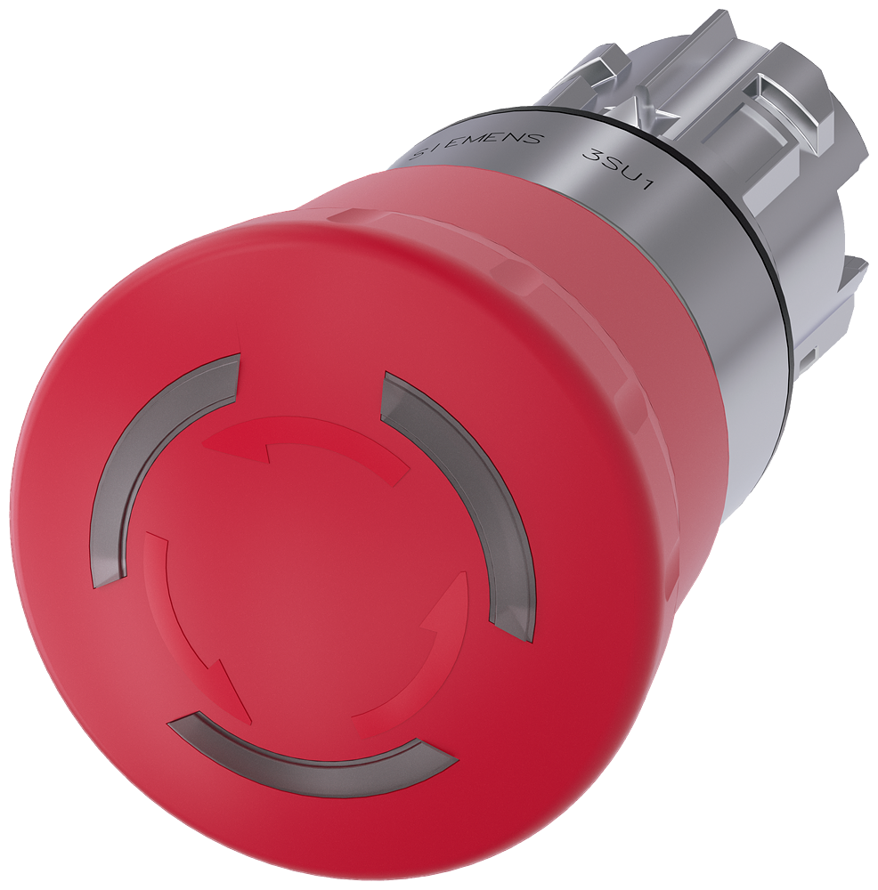 3SU1051-1HB20-0AA0 Pulsador seta luminoso ø40mm ROJA desenclav.giro