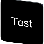 3SU1900-0AF16-0DV0 Plaquita de inscripción 22 × 22 mm, plaquita negra, inscripción: Test