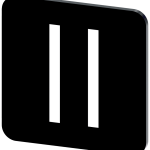 3SU1900-0AF16-0QC0 Plaquita de inscripción 22 × 22 mm, plaquita negra, símbolo: II*