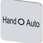 3SU1900-0AF81-0DD0 Plaquita de inscripción 22 × 22 mm, rótulo plateado, inscripción: Hand O Auto