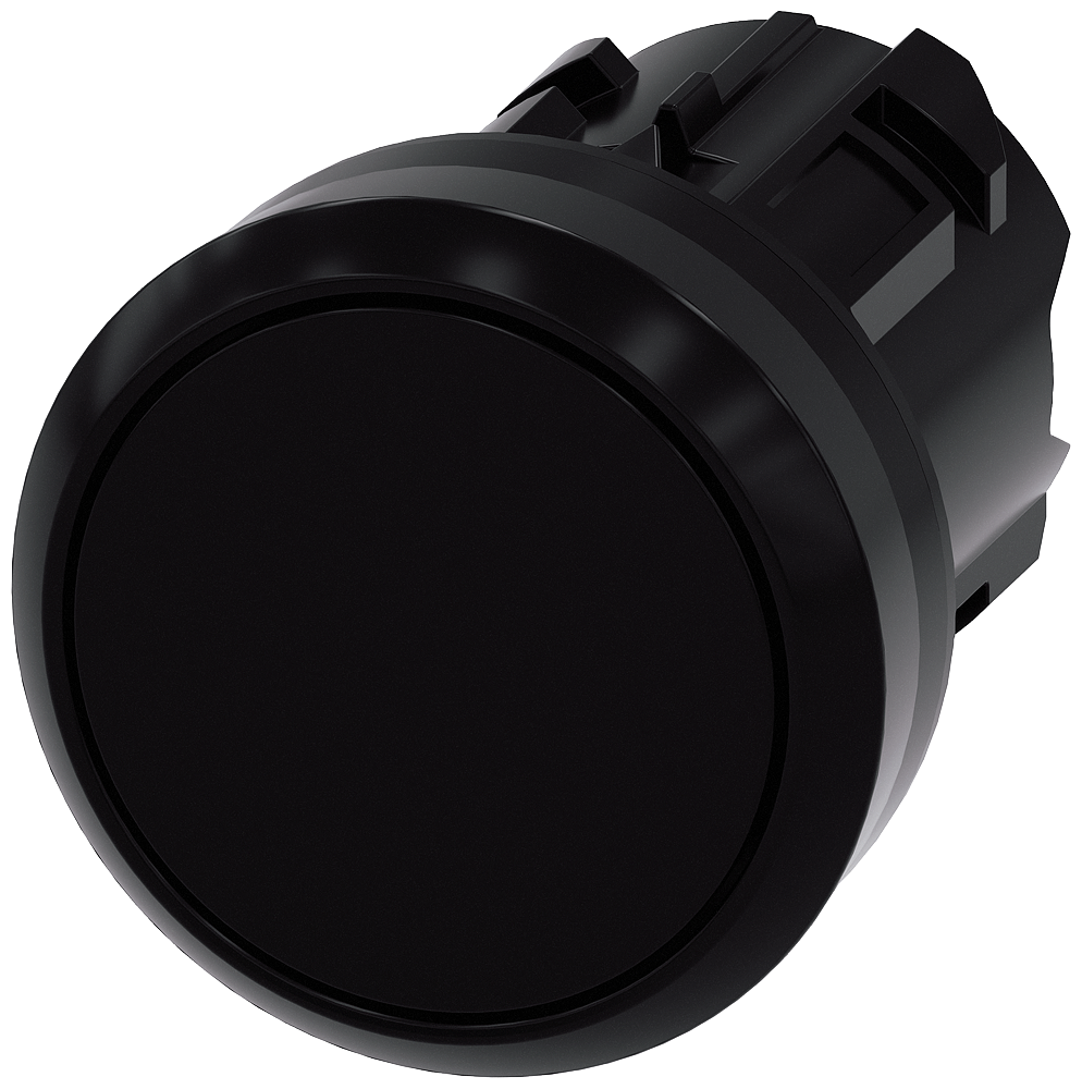 3SU1000-0AB10-0AA0 Pulsador rasante NEGRO pvc redondo 22mm