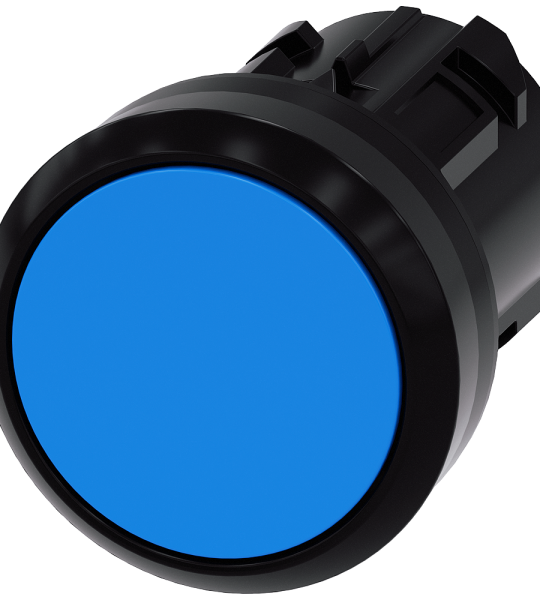 3SU1000-0AA50-0AA0 Pulsador, 22 mm, redondo, plástico, azul, botón
