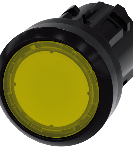 3SU1001-0AA30-0AA0 Pulsador, iluminado, 22 mm, redondo, plástico, amarillo, botón