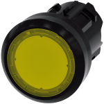 3SU1001-0AB30-0AA0 Pulsador rasante luminoso AMARILLO pvc redondo22mm