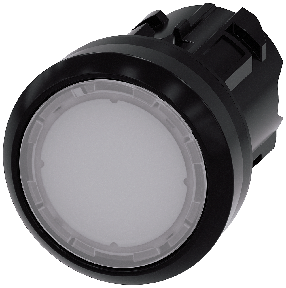 3SU1001-0AB60-0AA0 Pulsador rasante luminoso BLANCO pvc redondo 22mm