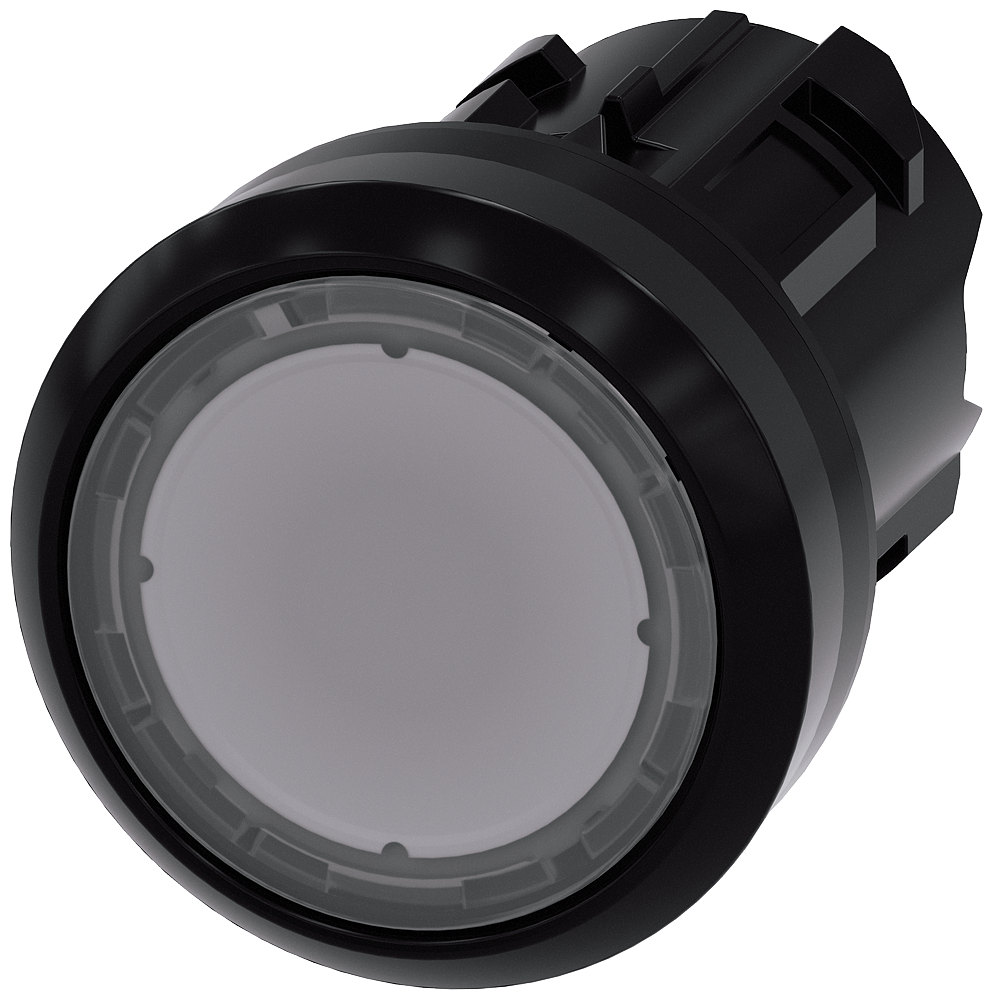 3SU1001-0AB70-0AA0 Pulsador rasante lum.TRANSPARENTE pvc redondo 22mm