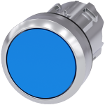 3SU1050-0AB50-0AA0 Pulsador rasante AZUL metal redondo 22mm